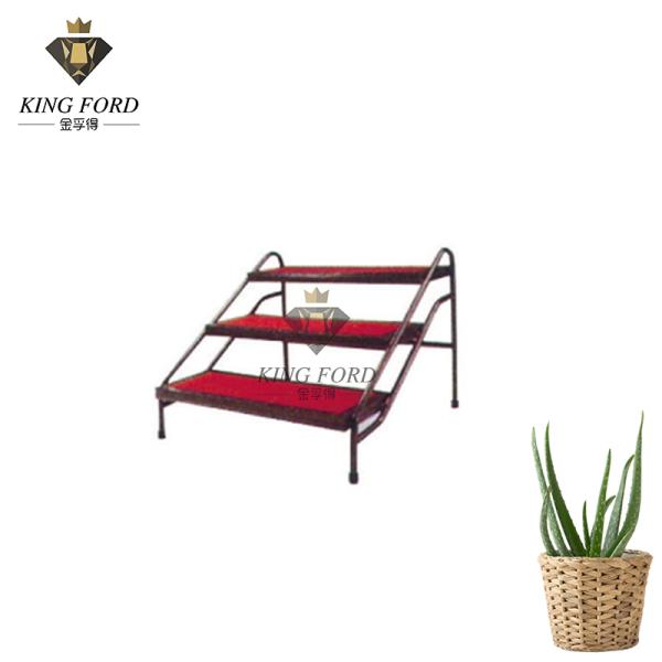 Banquet Hotel Equipments And Supplies Black Frame Portable Stage Steps Three Floor