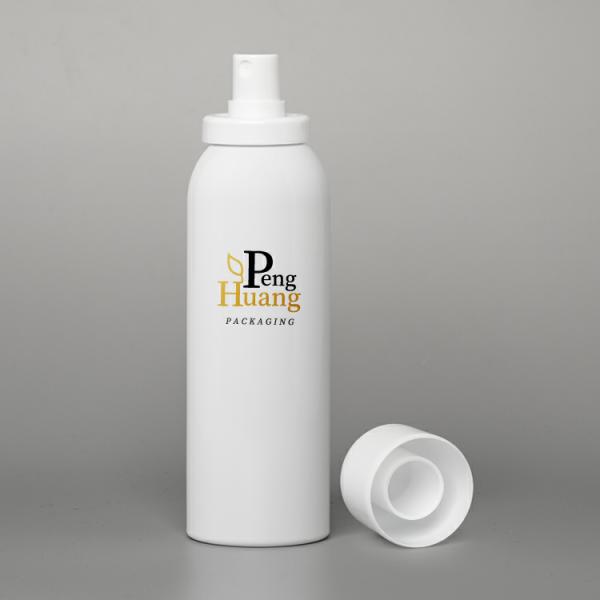 Plastic PET Sunscreen Spray Bottle OEM White Airless Pump Cap 120ml 180ml 200ml