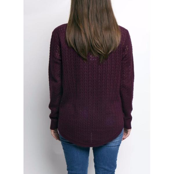 Women's 4% cashmere/20% lambswool/20% cotton/33% viscose/23% nylon knitted pullover sweater
