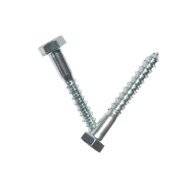 Galvanized Buildings Din571 Hex Head Wood Screw White Zinc Plated