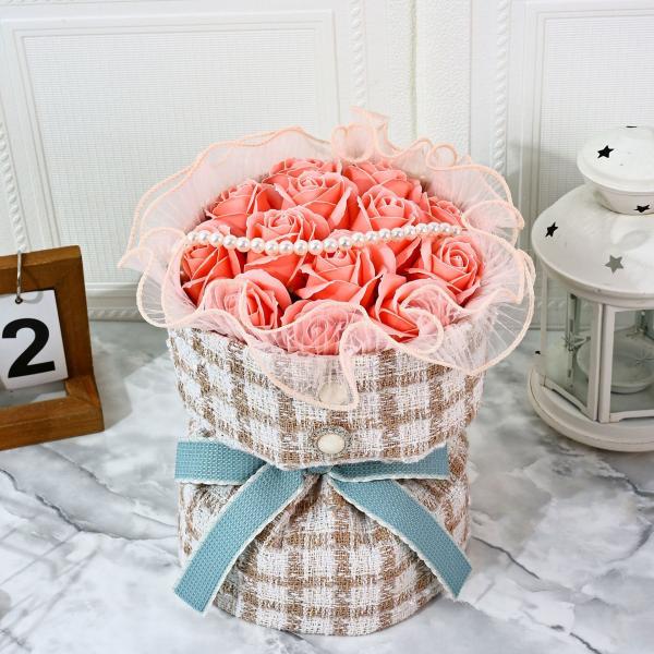 Rose soap, small scented flower bouquet, Qixi Festival, Valentine's Day, birthday gift, Women's Day, Mother's Day soap bouquet
