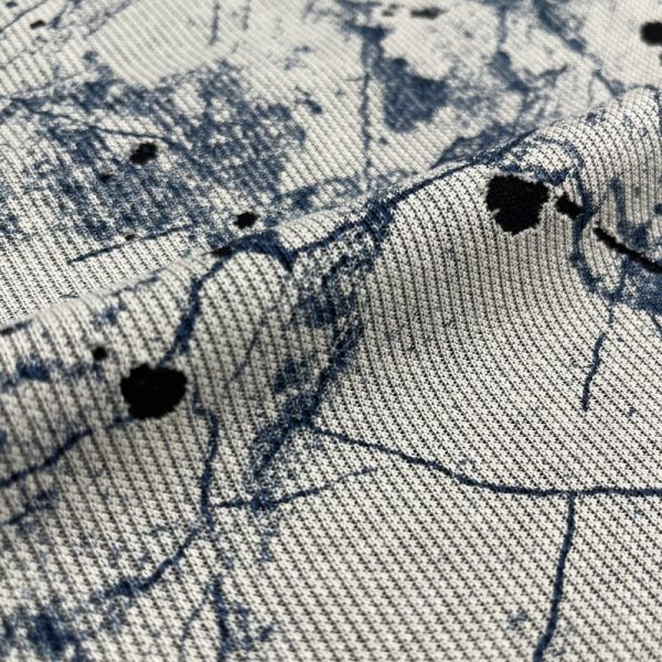 Vintage City Boy Men's Oversized Printed Knitted T-Shirt 65% Cotton 30% Polyester 5% Spandex 200g Cool Stretch Breathable Short
