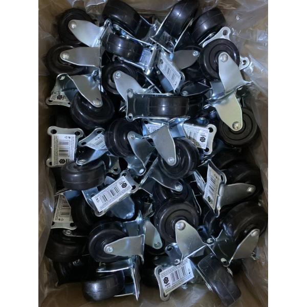 4-5kg Industrial Light Duty Rubber Caster With Zinc Plated Finish And Threaded Stem