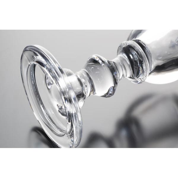 Large Pillar Taper Clear Color Glass Candle Holder Pressed 11.8 Inch Tall