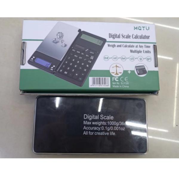 Escala de joyería soportada por OEM 2 en 1 Balanza electrónica digital Balanza de peso con calculadora solar Oro de perlas Pesando portátil