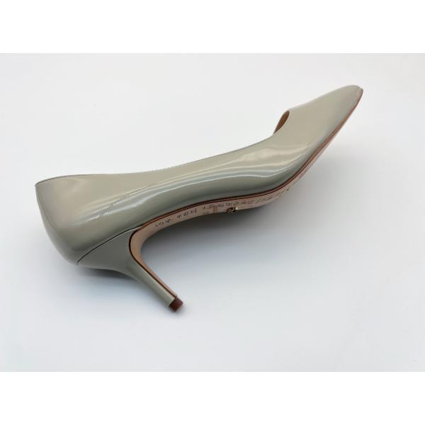 Soft Patent Leather Women Pumps Shoes Bone 3cm Pointed Toe Low Heel Pumps