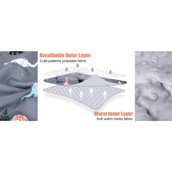 Multi-use Infant Car Seat Cover,Baby Carrier,Nursing Cover,Minky Blanket