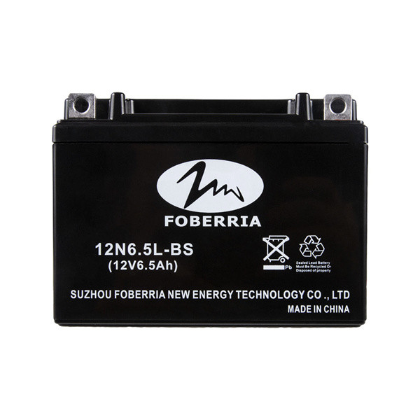 Anti Fire 0.95kg 12N 6.5L BS Motorcycle Lead Acid Battery Custom Black Waterproof