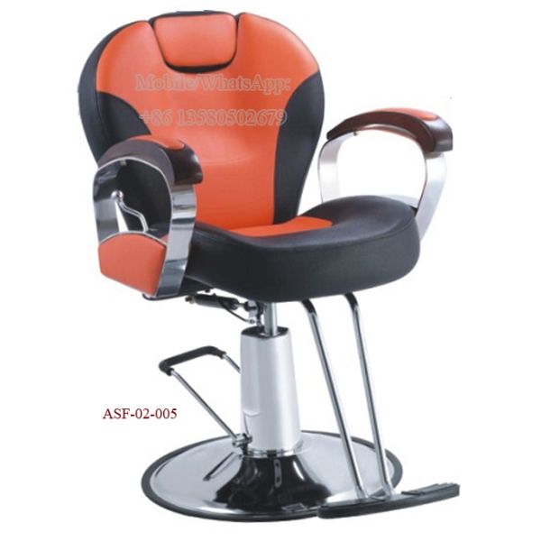 ASF-02-005 Metal Armrest Durable Leather Seat Barber Chair , Hair Salon Chair Manufacturer