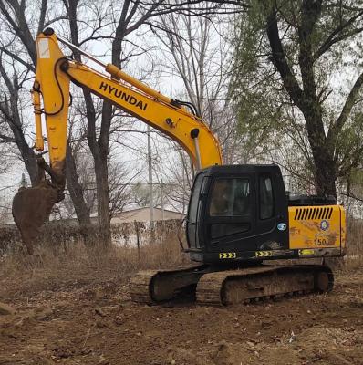 Original Brand Hyundai 150 Used Crawler Excavator 15 Ton Secondhand Middle Digger in Stock