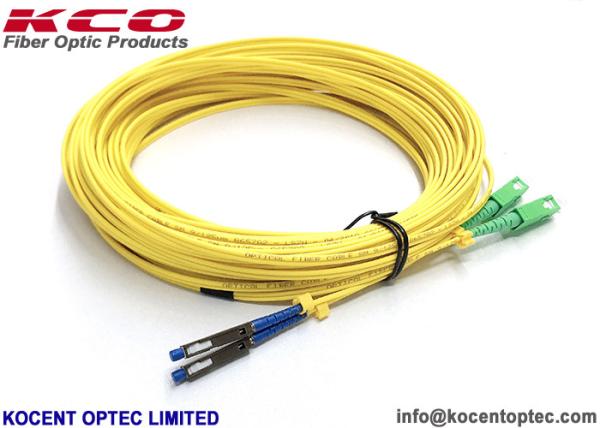 A trança da fibra ótica da manutenção programada milímetro cabografa a tampa do PVC LSZH do cabo de remendo 2.0mm da MU 1.8mm 1.6mm