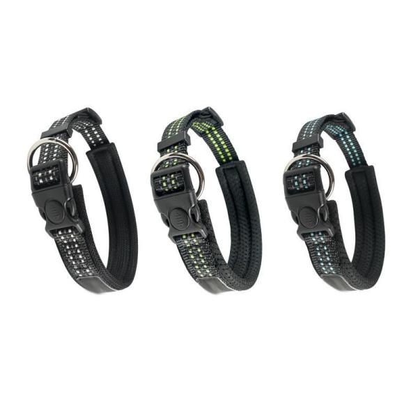 Black Flashing Luminous Dog Collar Custom S M L LED Light Up Dog Collar