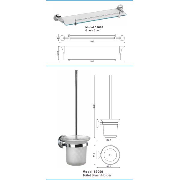 Modern Sanitary Ware Set Zinc Alloy Chrome Bathroom Accessory