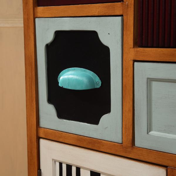 6 Drawer Vertical NC Painting Solid Wood Storage Cabinet Family Room Furniture