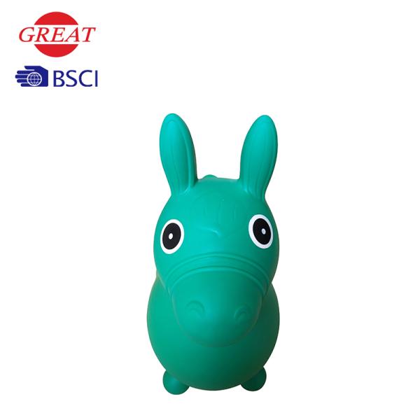Customized Logo Bouncy Animal Hopper Green Donkey Appearance 52*47*25cm