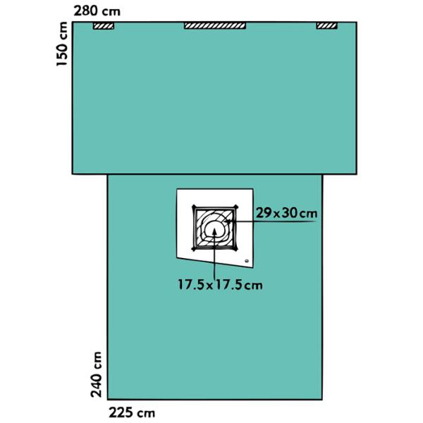 ETO Sterile Dark Blue Disposable Medical Drapes For C Section
