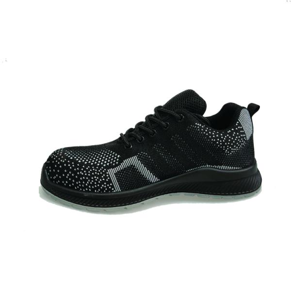 SJ Kevlar Midsole Fly Knit Safety Shoes With Lace Up Closure And Anti-Slip Function Work Shoes