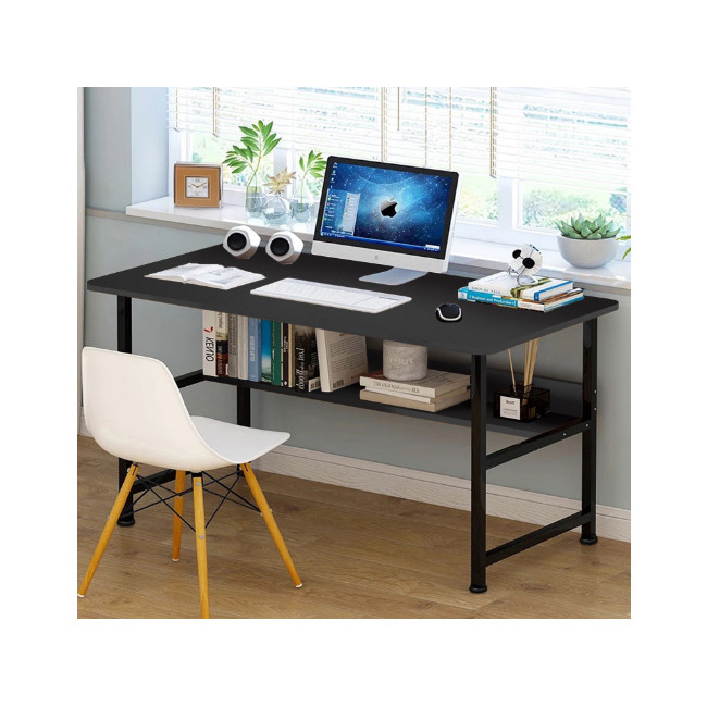 Kids Study Desk Chair Set with Wooden Shelves Modern and Functional Office Furniture