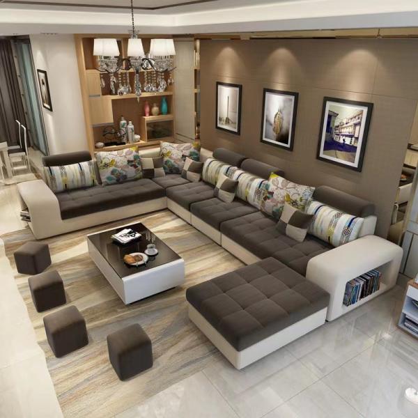 Sala de visitas feita sob encomenda esmagada de Sofa Bed Leather Border da tela de veludo