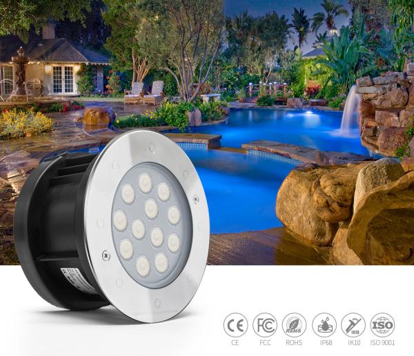480LM Ip68 DC24V Stainless Steel Underwater Lights FCC