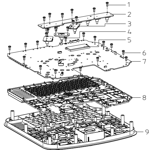 Piezas del ultrasonido de la llave del gel de silicona de la membrana del botón del silicón del panel de control de la máquina del ultrasonido de Mindray DC-3