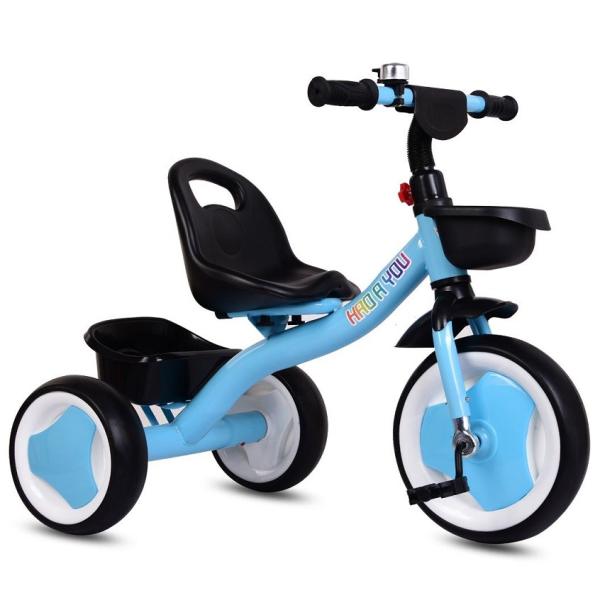 Трехколесный детский трехколесный велосипед с пластиковым сиденьем и каркасом из магния