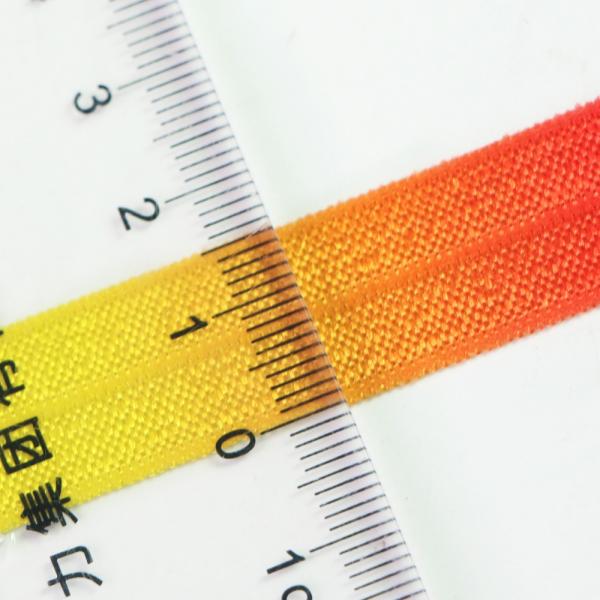 Eco-friendly Custom Printed Foldover Silk Stretch Elastic Rainbow Ribbon Elastic and Vibrant
