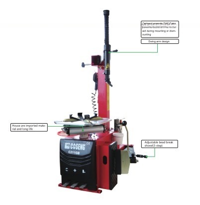 12''-24'' Inside Clamping Easy Removal Swing Arm Used Tire Changers for Busy Workshops