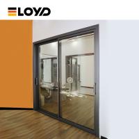 Porte coulissante en verre de conception en aluminium
