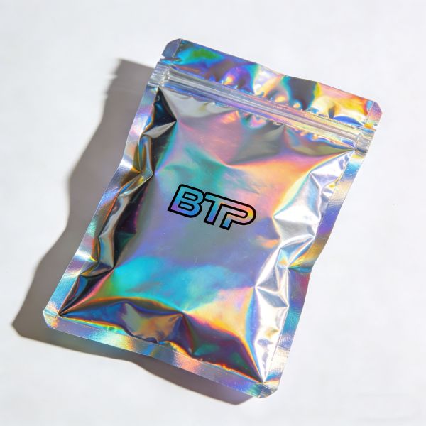 Custom Logo Digital Printed Doypack Ziplock Plastic Wholesale Holographic Yin Yang Mylar Zipper Bag