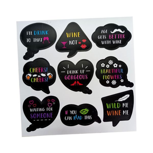 Custom Text Printed Waterproof Label Stickers PVC Vinyl Die Cut Logo