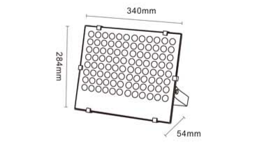 8000-9000 Люменс Наружные светодиодные подсветки Наружные светодиодные подсветки Алюминиевый черный 30W 50W 100W 150W 200W IP65