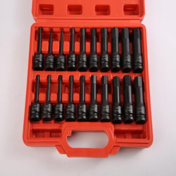 H5 To H19 20pcs Impact Socket Set Made Of High Durable CR-MO Material