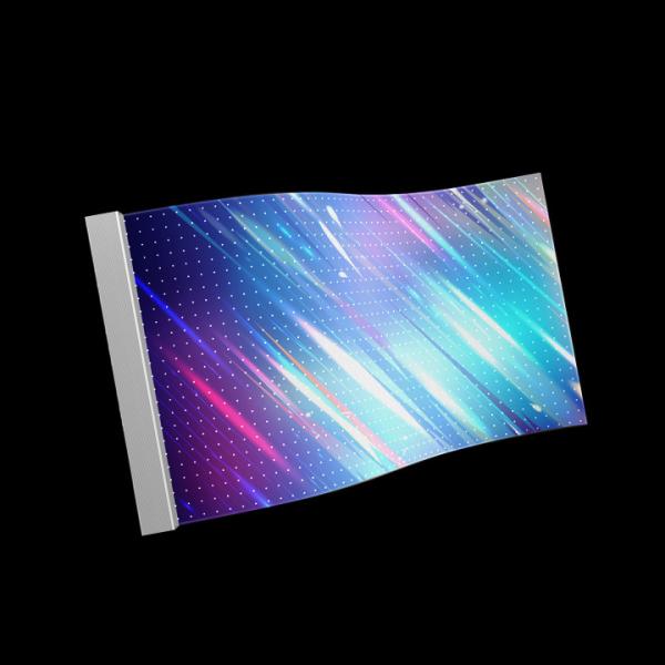 Indoor LED Transparent Film Screen Flexible Transparency P4 PET Full Color Screen for Shopping Mall Glass Showcase LED Transparent Film Screen Hanging