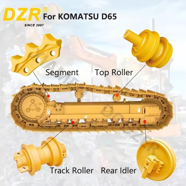 Whole Undercarriage Set For KOMATSU D65 All Series Top Track Roller Idler Sprocket Segment  For Undercarriage Spare Parts