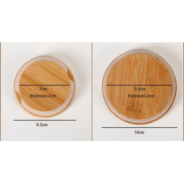 100% Natural Bamboo Lid for Glass Candle Jar Customized Design and Eco-friendly Materia