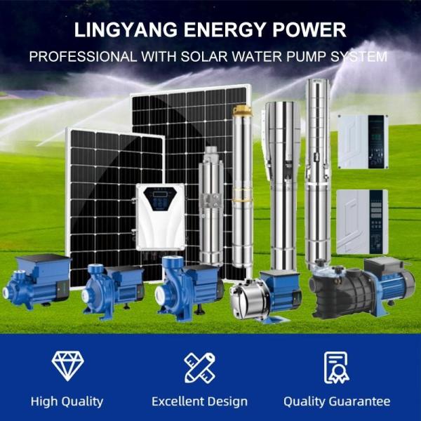 Factory wholesale brushless pumping system deep well complete set energy system solar water pump for agriculture