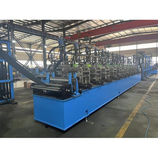 High Speed Solar Hat Roll Forming Machine With 10 Stations In Line Punching