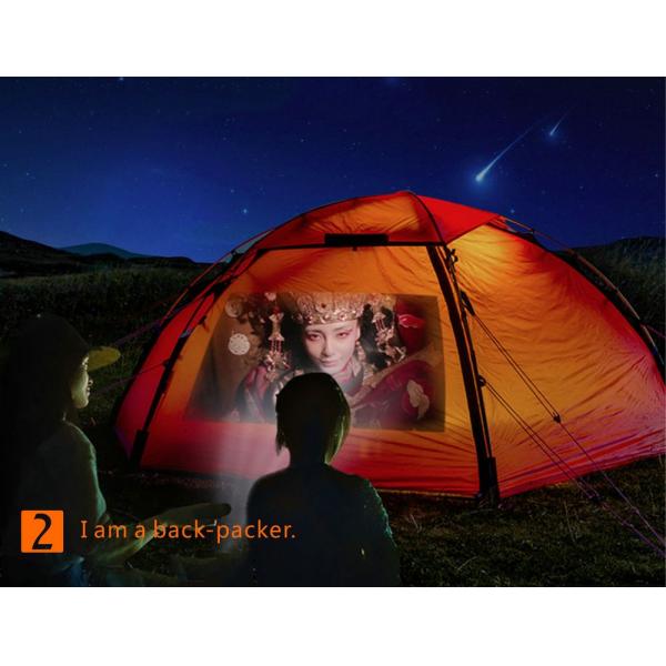 Portable HD DLP Projector Black Mini WIFI Projector / 1080p Smart Micro Projector