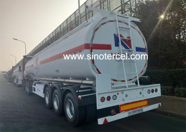 3 eixos Tanque de combustível Semi-reboque 45CBM Capacidade Tanker Reboque com bomba