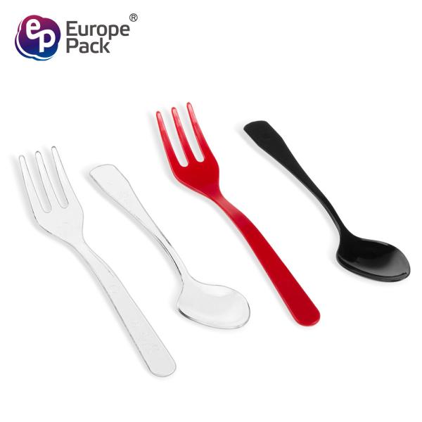Amazon top seller 2019 clear PS cute dessert disposable spoon fork set