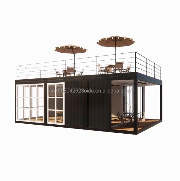 Outdoor Application Prefabricated Steel Restaurant Container Store with Modern Design and Aluminum Alloy Windows 20ft or 40ft