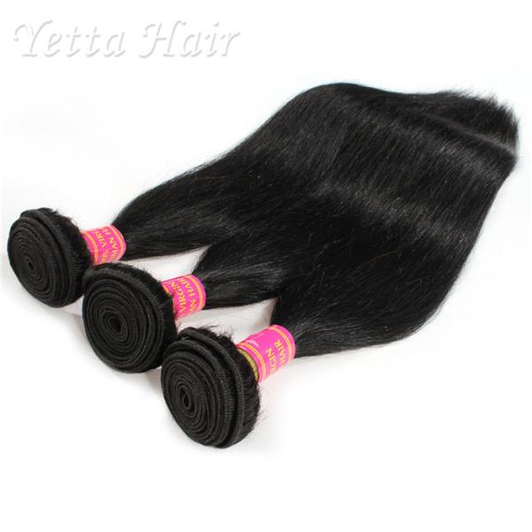 Natural Black Silky Straight Human Hair Extensions , Long Lasting European virgin Hair
