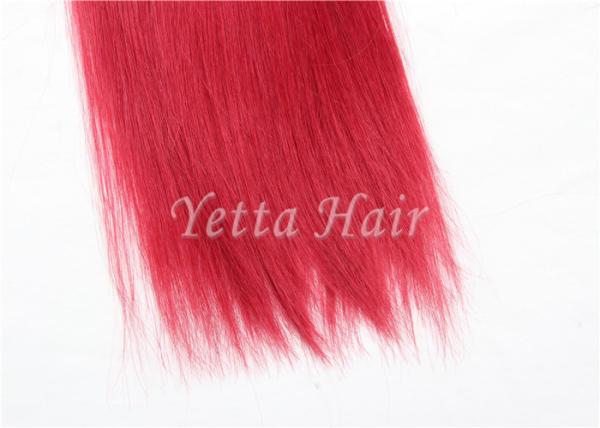 Cabelo não processado vermelho brilhante de Remy do eurasian, Weave do cabelo humano de 16 polegadas