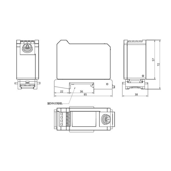 NS-A002 4000V EMC Strain Amplifier Anti Interference High Precision Load Cell Amplifiers