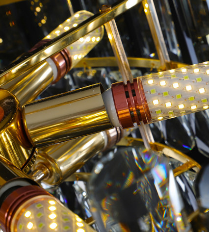 Света люстры СИД привесные с тенью металла/стекла/Кристл для домашнего украшения