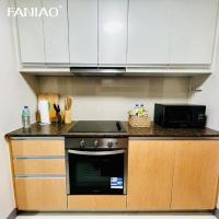 Mini cocina de madera sólida para proyectos hoteleros