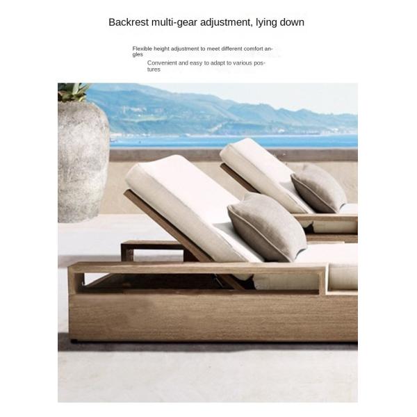 Modern Style Outdoor Garden Pool Lazy Patio Leisure Chair Lounge Bed For Sleeping