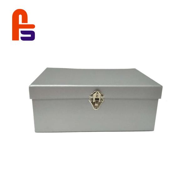 Grey Color Printing Child Storage Suitcase 28*18*8cm Size Cardboard Suitcase Box