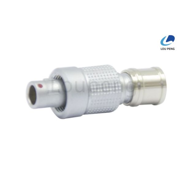 IP50 Protection Grade Push-Pull Connector in Straight or Right Angle Orientation Designed for Humidity Up To 95 Percent at 60 Degrees Celsius